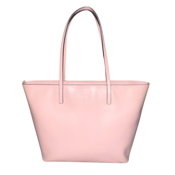 EUC Kate Spade Light Pink Leather Large Tote Shoulder Bag LoveShackFancy Pink - Picture 2 of 14